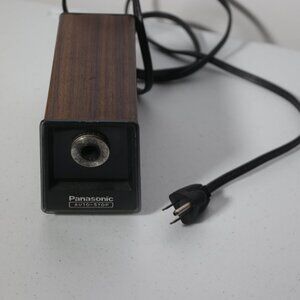 VTG Panasonic KP-77 Auto Stop Electric Pencil Sharpener Wood Grain